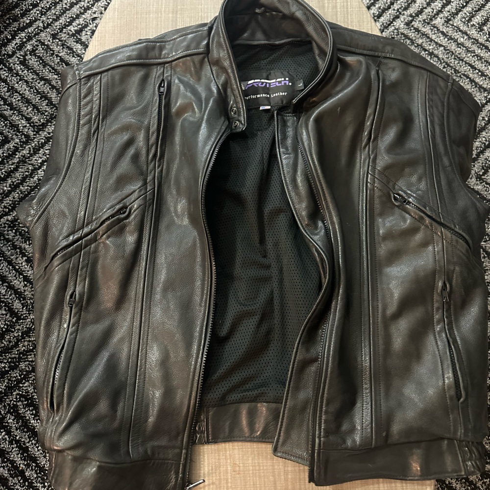 ProTech Men’s Black Leather Jacket